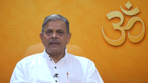 अयोध्या राम मंदिर दान चोरी मामले पर बयान जारी करते RSS सरकार्यवाह दत्तात्रेय होसबाले।